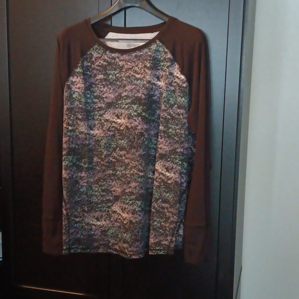 TEK GEAR Women's Dark Purple Long Sleeve Size 2X